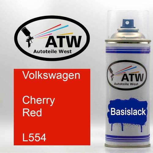 Volkswagen, Cherry Red, L554: 400ml Sprühdose, von ATW Autoteile West.